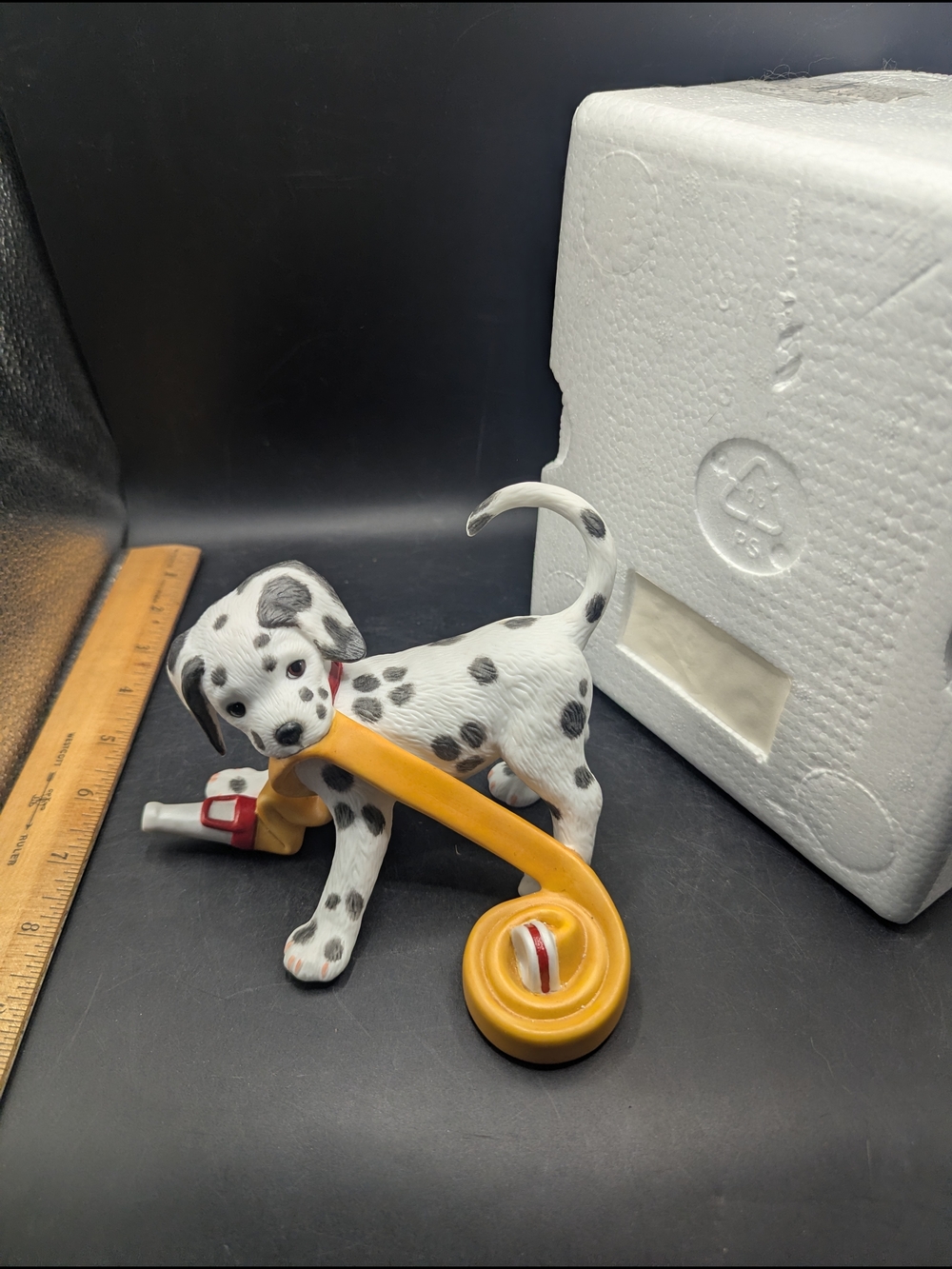 Vtg 1994 Princeton Gallery Vintage Fine Porcelain Dalmatian Figure "Tug O War"